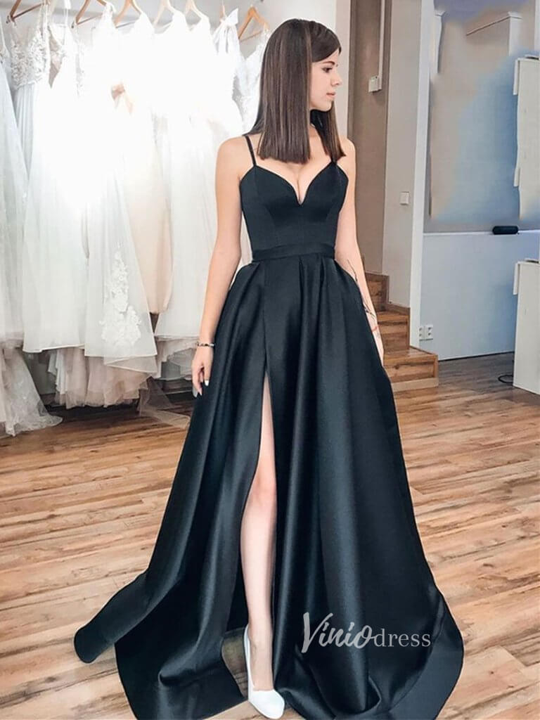 Sexy See-through Floral Black and Blue Prom Dress - Promfy